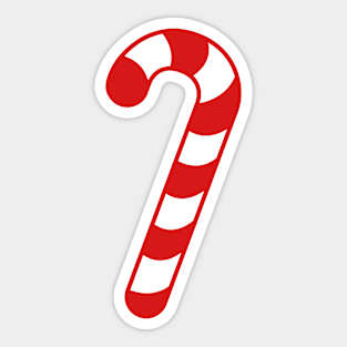 RED AND WHITE CANDY CANE - CUTE CHRISTMAS DESIGN Sticker